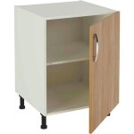 Meuble bas de cuisine 1 porte coloris chne cortez - hauteur 85 x longueur 60 x profondeur 58 cm