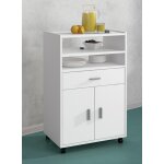 Meuble bas de cuisine coloris blanc - longueur 59 x profondeur 39. 6 x hauteur 92 cm