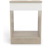 Meuble bas de cuisine coloris chne kronberg blanc - longueur 60 x hauteur 845 x profondeur 60 cm
