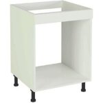 Meuble bas de cuisine pour four coloris blanc - hauteur 85 x longueur 60 x profondeur 58 cm