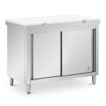 Meuble bas de cuisine - inox - 120 x 60 cm - capacit de charge 500 kg - incl. planche  dcouper - royal ...