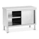 Meuble bas inox - royal catering - rcat - 120 / 50 - wtp - capacit 390 kg - portes coulissantes