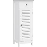 Meuble bas salle de bain vasagle - armoire dangle 1 tiroir 2 casiers - blanc