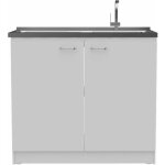 Meubles bas sous vier de cuisine naples avec des tagres internes 90 cm h x 100 cm l x 50. 038 cm p ...