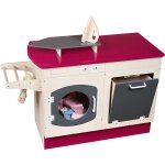 Meuble buanderie en bois - jb bois - ensemble bloc tiroirs et lave - linge - gris
