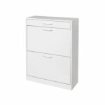Meuble  chaussures armoire  chaussure coloris blanc - longueur 60 x profondeur 24 x hauteur 80 cm