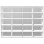 Meuble  chaussures blanc 20 cases