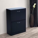 Homcom - meuble � chaussures - bois - 10x10x10cm - noir