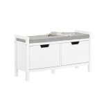 Meuble à chaussures fsr146 - w sobuy pour entrée avec coussin rembourré et 2 portes - 91 x 30 x 50 - ... Meuble à chaussures fsr146 - w sobuy pour entrée avec coussin rembourré et 2 portes - 91 x 30 x 50 - ...