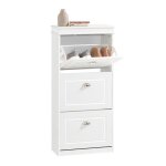 Sobuy meuble  chaussures 3 abattants range chaussures 12 paires armoire entre compacte en mdf blanc ...
