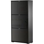 Homcom - meuble chaussures - mdf - 60x26x124cm - noir