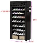 Meuble � chaussures homewell - 60 * 30 * 160cm - noir - 9 �tag�res - contemporain - design