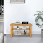 Meuble � chaussures - homewell - yipeema - 3 niveaux - banc int�gr� - aspect bois