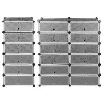 Meuble � chaussures - huole - 18 grilles - facile � installer - grande capacit� - design contemporain ...