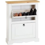 Meuble � chaussures tequila style mexicain armoire � chaussures avec 2 abattants en pin massif lasur� ...