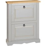 Meuble � chaussures tequila style mexicain armoire � chaussures avec 2 abattants en pin massif lasur� ...