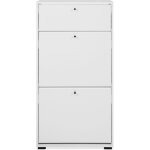 Meuble � chaussures - l�neburg - blanc - 12 paires - 58 x 25 x 111 cm