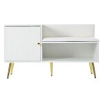 Meuble chaussures moderne et luxe avec espace de rangement et pieds en métal parfait pour lentrée blanc ... Meuble chaussures moderne et luxe avec espace de rangement et pieds en métal parfait pour lentrée blanc ...