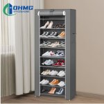 Meuble à chaussures ohmg - rangement pour chaussures - 10 étagères - tissu + métal - gris foncé - 60 ... Meuble à chaussures ohmg - rangement pour chaussures - 10 étagères - tissu + métal - gris foncé - 60 ...