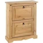 Meuble � chaussures tequila style mexicain armoire � chaussures avec 2 abattants en pin massif finition ...