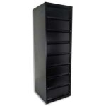 Meuble  clapets 8 cases en mtal noir - dimensions : l40 x h126 x p40 cm