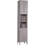 Kleankin - meuble colonne - bois - 30x32x172cm - gris