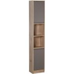 Homcom - meuble colonne - bois - 30x24x170cm - gris