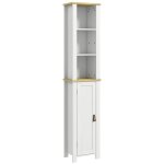 Kleankin - meuble colonne de salle de bain - bois - 34x23x165cm - blanc Kleankin - meuble colonne de salle de bain - bois - 34x23x165cm - blanc
