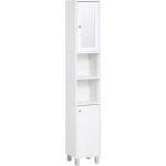 Kleankin - meuble colonne de salle de bain - panneaux de particules - 30x28x180cm - blanc Kleankin - meuble colonne de salle de bain - panneaux de particules - 30x28x180cm - blanc