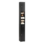 Meuble colonne salle de bain bzr34 - sch sobuy - avec portes et tiroir - l20xp20xh180cm - noir Meuble colonne salle de bain bzr34 - sch sobuy - avec portes et tiroir - l20xp20xh180cm - noir