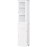 Kleankin - meuble colonne de salle de bain - mdf - 40x27x171. 5cm - blanc