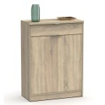 Meuble commode � chaussures 2 portes coloris cambrian - hauteur 101 x longueur 75 x profondeur 36 cm
