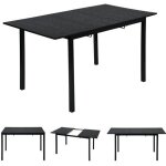 Meubles cosy table de salle � manger extensible rectangulaire4 - 6 personnespieds en m�talplateaux en ...