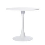Meubles cosy table de salle � manger ronde moderne tables � th� pour salon cuisine jardin (blanc) 80 ...