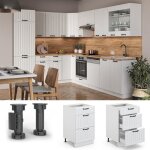 Meuble cuisine fame - line 50cm sans pt blanc campagne blanc vicco