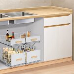 Meuble de cuisine - homewell - yiyi - support de rangement pliable et relevable - acier au carbone - ...