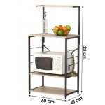 Meuble de cuisine pour micro - ondes four style industriel colorado 4 etagères 2 crochets - 60 x 40 x ... Meuble de cuisine pour micro - ondes four style industriel colorado 4 etagères 2 crochets - 60 x 40 x ...
