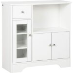 Homcom - buffet de cuisine - panneau de particules - 80x30x82cm - blanc