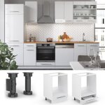 Meuble pour four fame - line 60cm sans pt blanc haute brillance blanc vicco