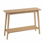 Meuble dentre console en mdf coloris naturel - l100 x p30 x h72 cm - juanio