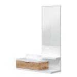 Meuble dentre avec miroir et tiroir - longueur 81 x profondeur 29 x hauteur 116 cm
