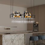 Meuble tagre - oukaning - porte - vin flottant - porte - bouteille de vin suspendu - 120cm