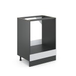 Meuble pour four r - line 60cm sans pt blanc haute brillance anthracite vicco