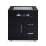 Meuble gazini�re 2 br�leurs pour cuisine ext�rieure - oviala