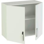 Meuble haut de cuisine 2 portes coloris blanc - hauteur 70 x longueur 80 x profondeur 35 cm Meuble haut de cuisine 2 portes coloris blanc - hauteur 70 x longueur 80 x profondeur 35 cm