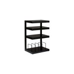 Meuble hi - fi - norstone - esse - finition satin�e - verres noirs