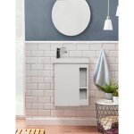 Meuble lave - mains suspendu hampton avec vasque en rsine blanc
