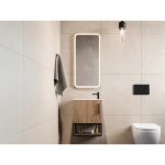 Meuble lave - main suspendu avec niche - 40 cm - coloris naturel clair - lopena