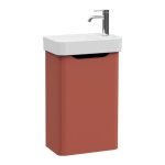 Meuble lave mains vitra sento round terracotta avec plan vasque céramique 45 cm Meuble lave mains vitra sento round terracotta avec plan vasque céramique 45 cm