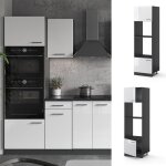 Meuble pour micro - ondes vicco r - line anthracite / blanc brillant 60 cm
